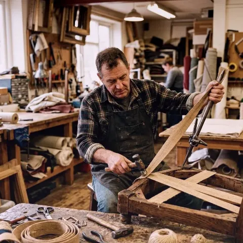 Fox Schooner – Aufpolstern mit traditioneller Rosshaarfüllung